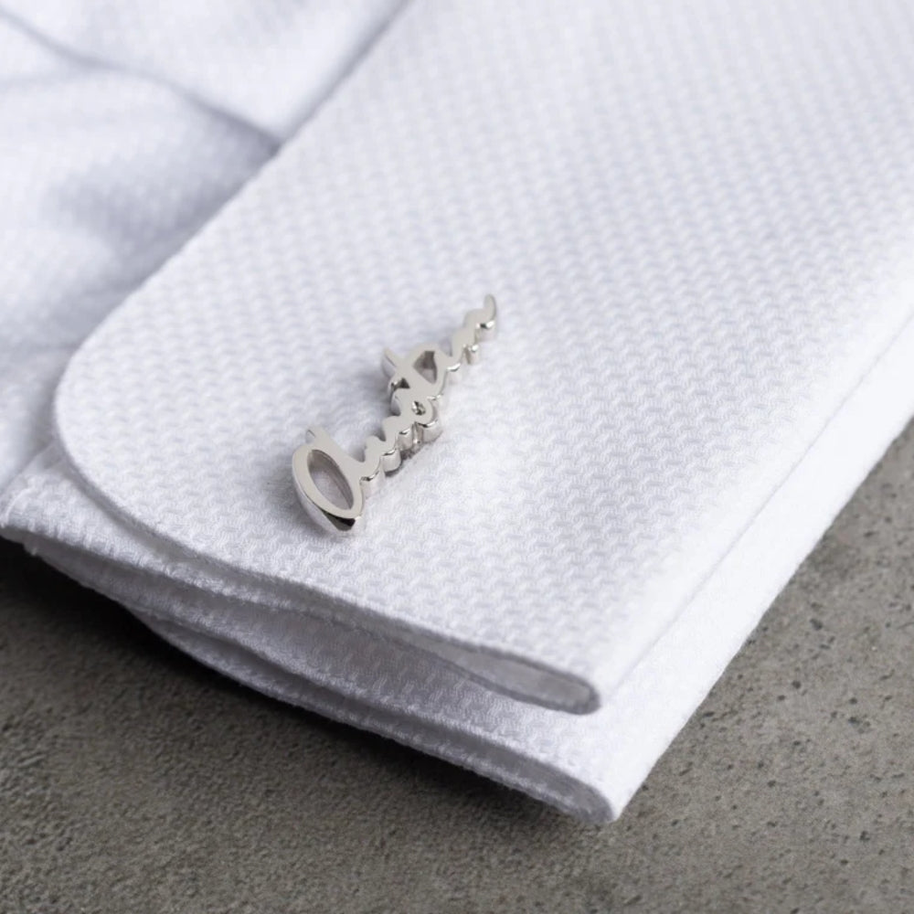 Personalized Signature Style Name Cufflinks - Pandora Jewels
