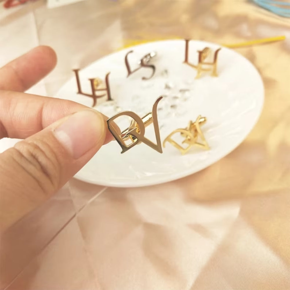 Personalized Initial Letter Cufflinks - Pandora Jewels