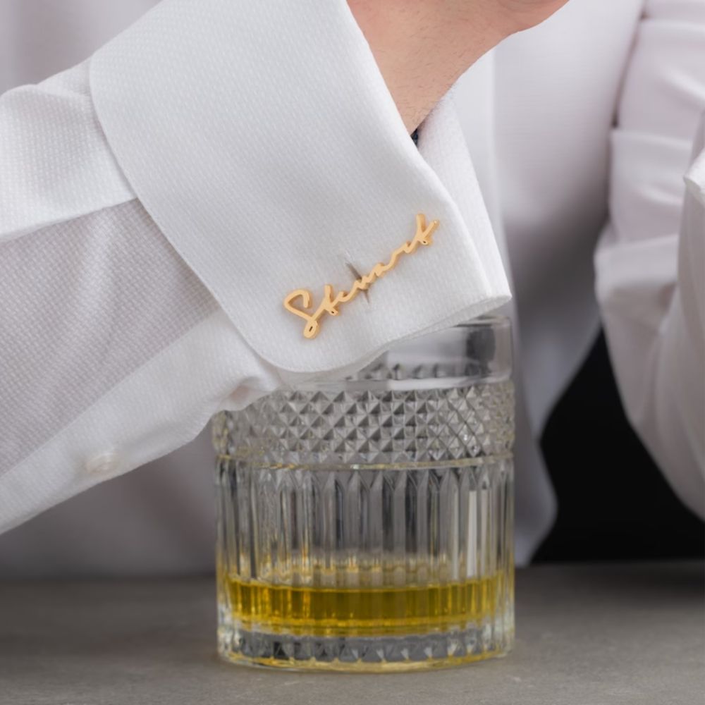 Personalized Signature Style Wedding Cufflinks - Pandora Jewels
