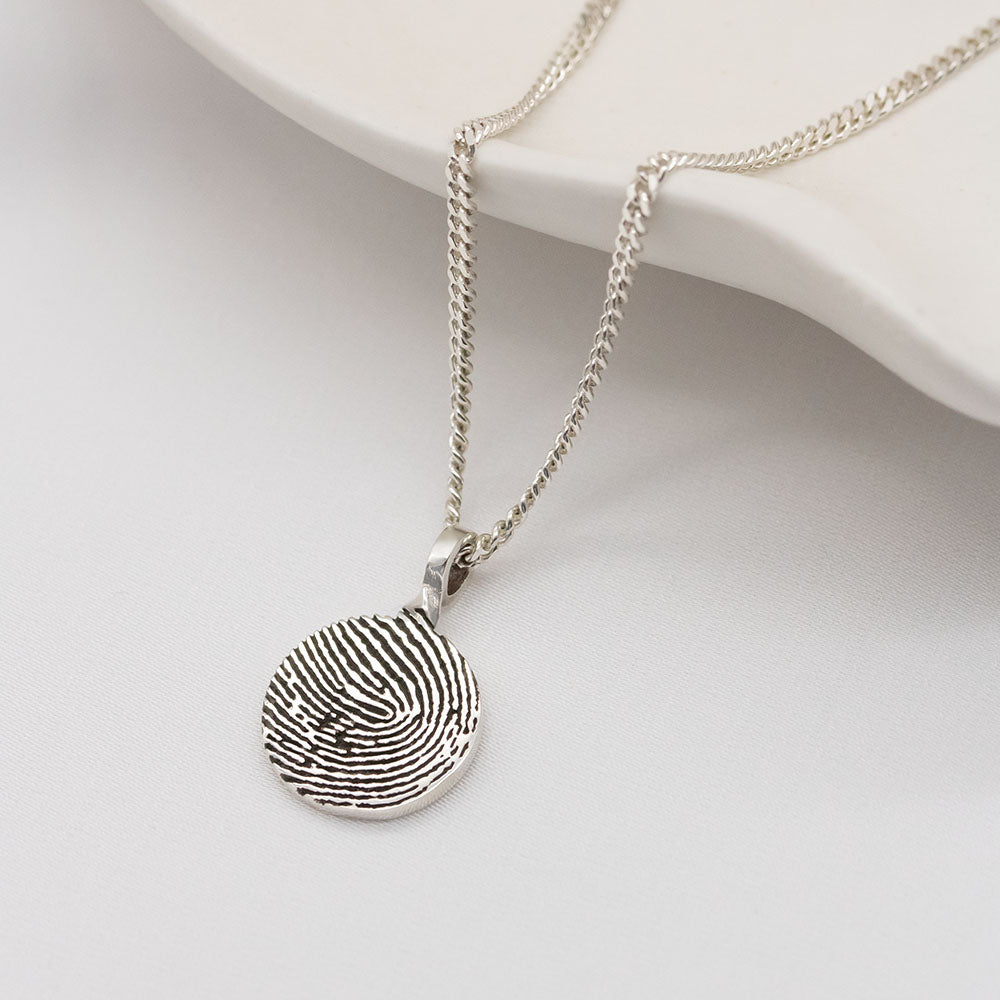 Personalized Coin Fingerprint Pendant - Pandora Jewels