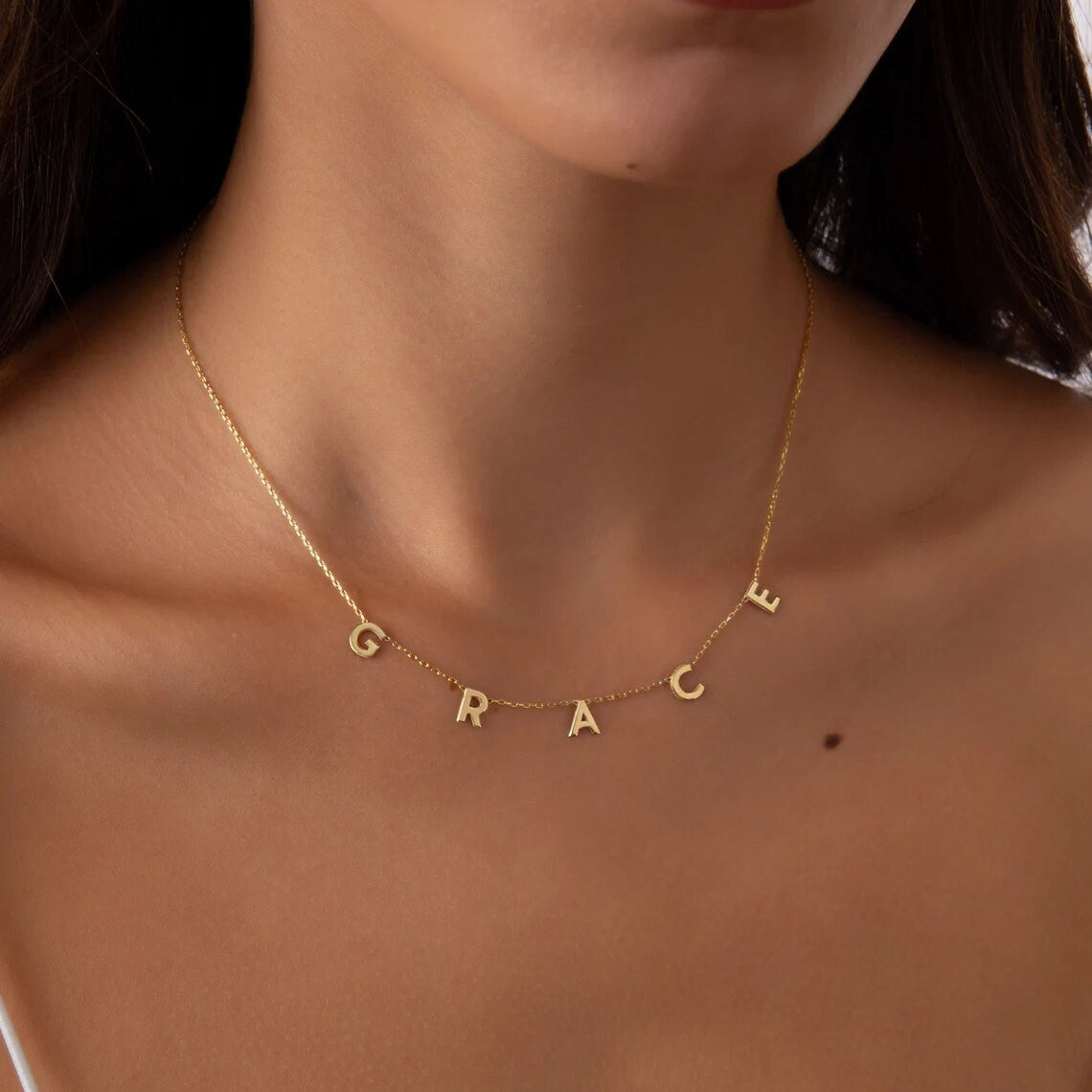 Custom Letter Necklace Birthday Gift For her - Pandora Jewels