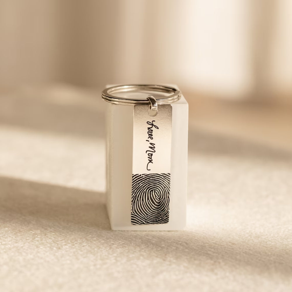 Personalised Actual Fingerprint Keychain - Pandora Jewels