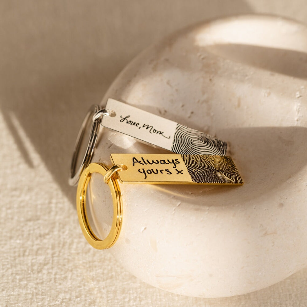 Personalised Actual Fingerprint Keychain - Pandora Jewels