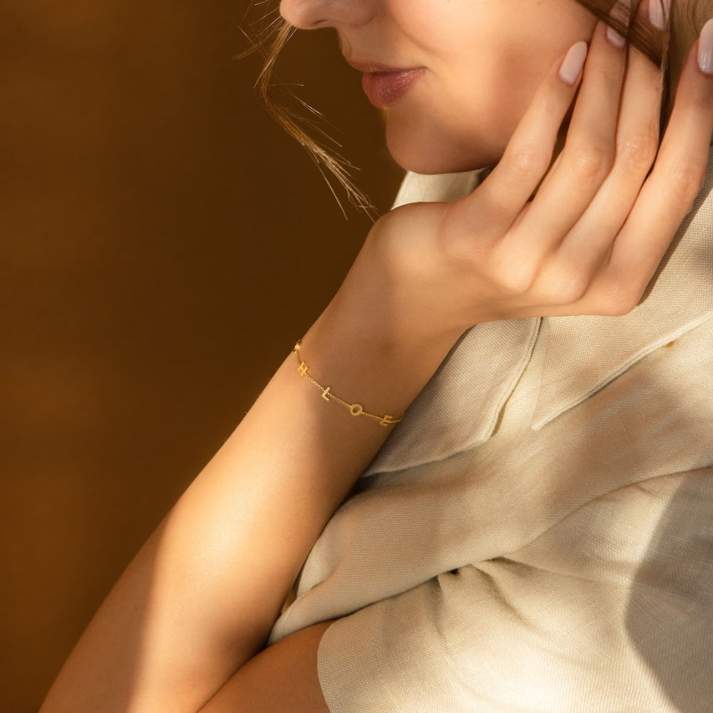 Personalised Initial Letter Bracelet - Pandora Jewels