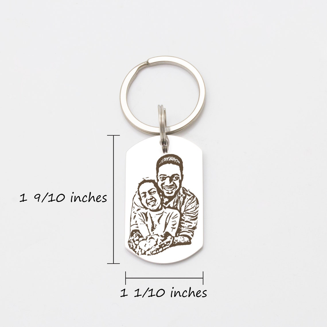 Personalized Double Sided Engraved Photo Keychain - Pandora Jewels