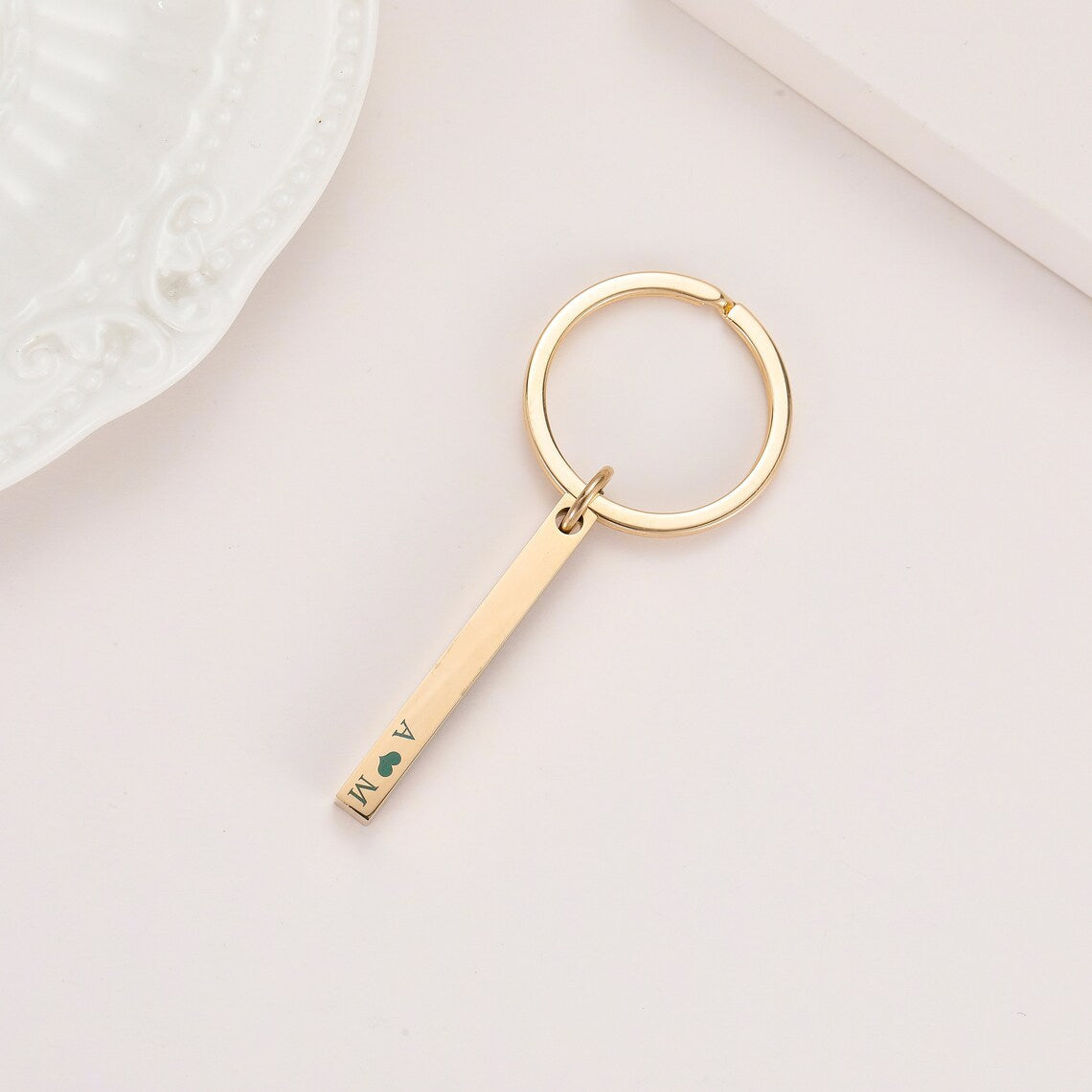 Personalized Engraved Bar Keychain - Pandora Jewels