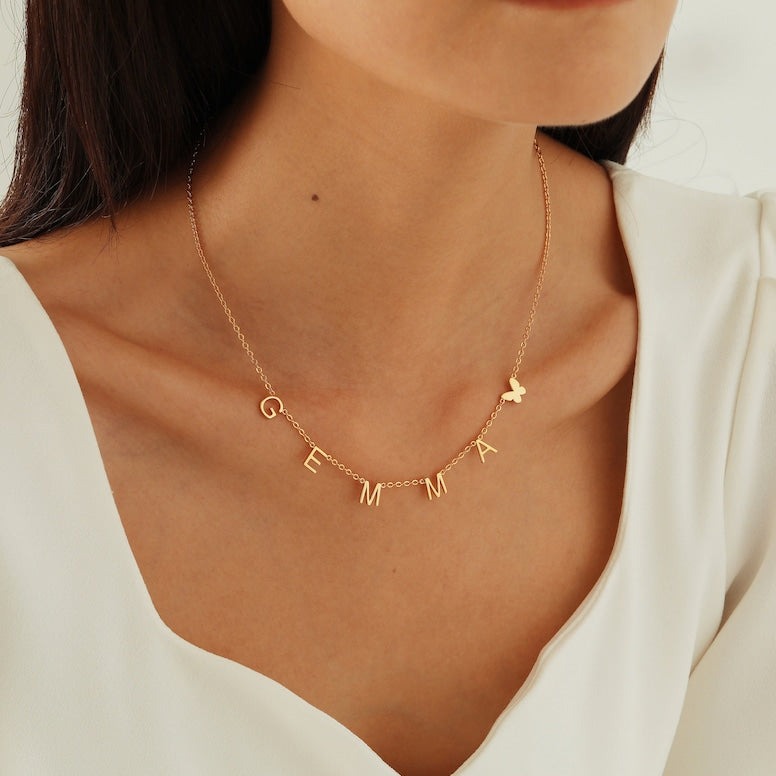 Customized Initial pendant Necklace - Pandora Jewels
