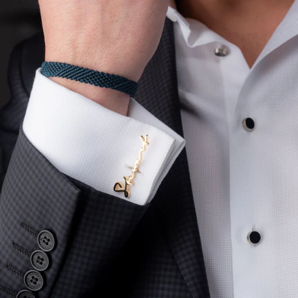 Personalized Signature Style Wedding Cufflinks - Pandora Jewels