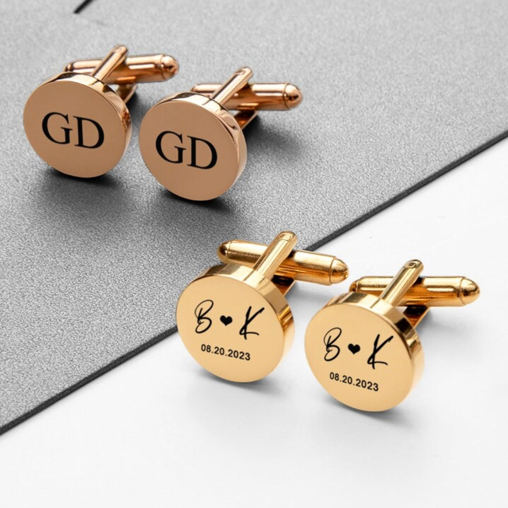Personalized Initial Engraved Cufflink - Pandora Jewels