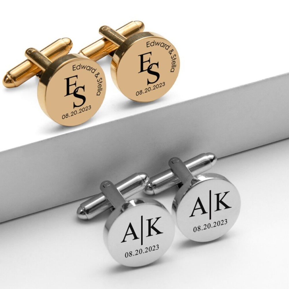 Personalized Initial Engraved Cufflink - Pandora Jewels