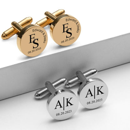 Personalized Initial Engraved Cufflink - Pandora Jewels