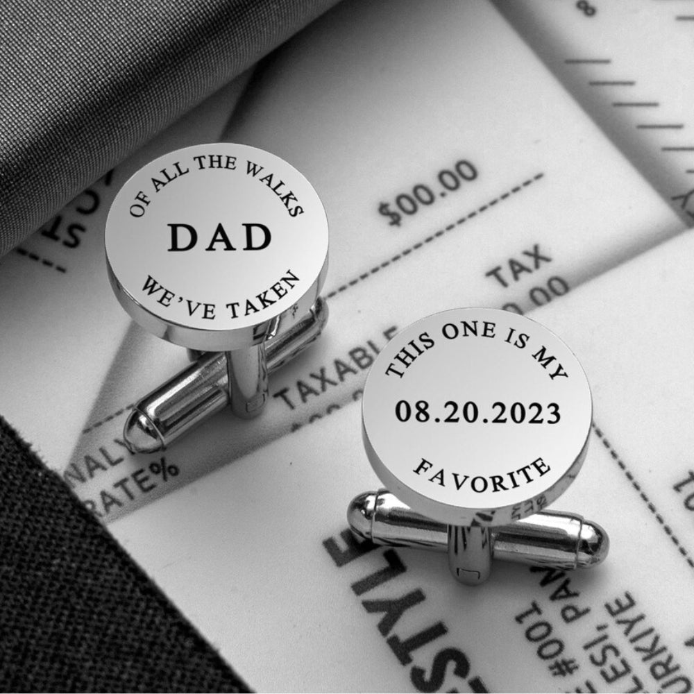 Personalized Initial Engraved Cufflink - Pandora Jewels