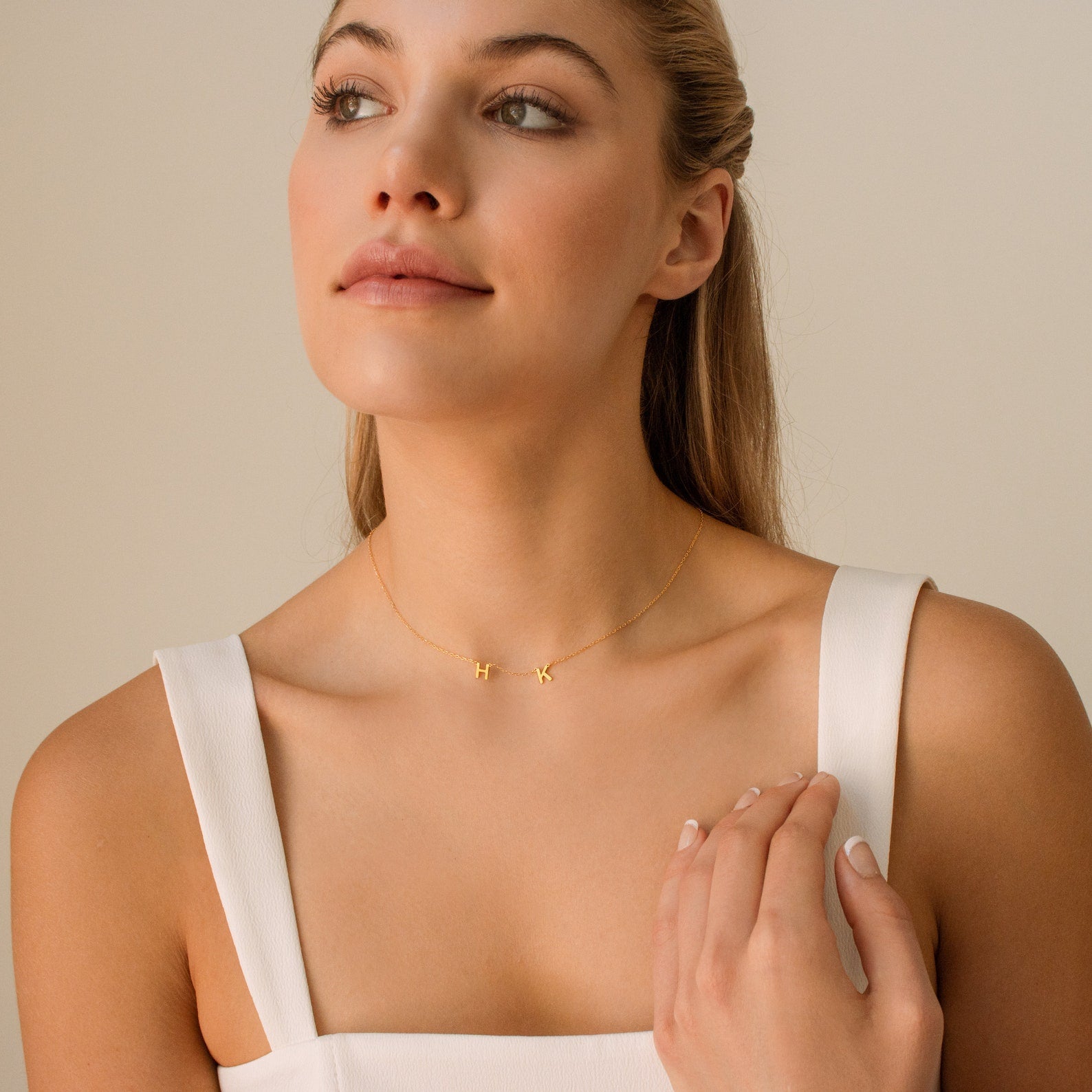 Alice Dainty Initial Necklace - Pandora Jewels