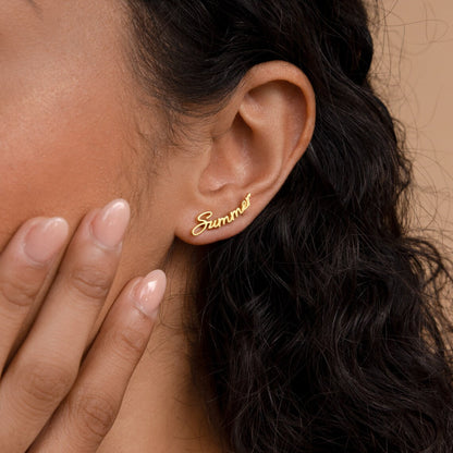 Minimalist Name Earrings - Pandora Jewels