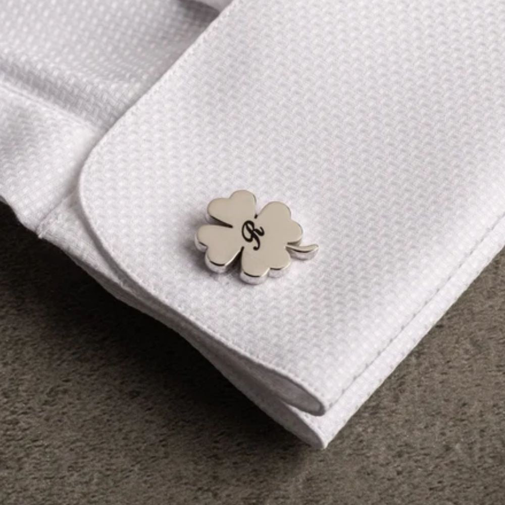 Custom Four Leaf Clover Cufflinks - Pandora Jewels