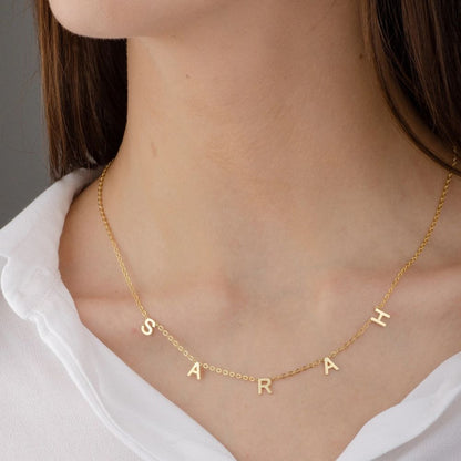 Personalised Dainty Initial Tag Pendant-Necklace - Pandora Jewels