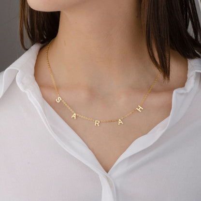 Personalised Dainty Initial Tag Pendant-Necklace - Pandora Jewels