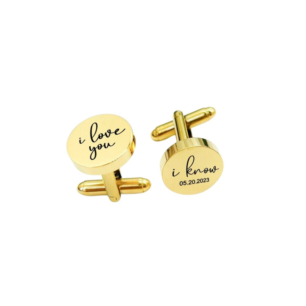 Custom Initials and Date Cufflinks - Pandora Jewels