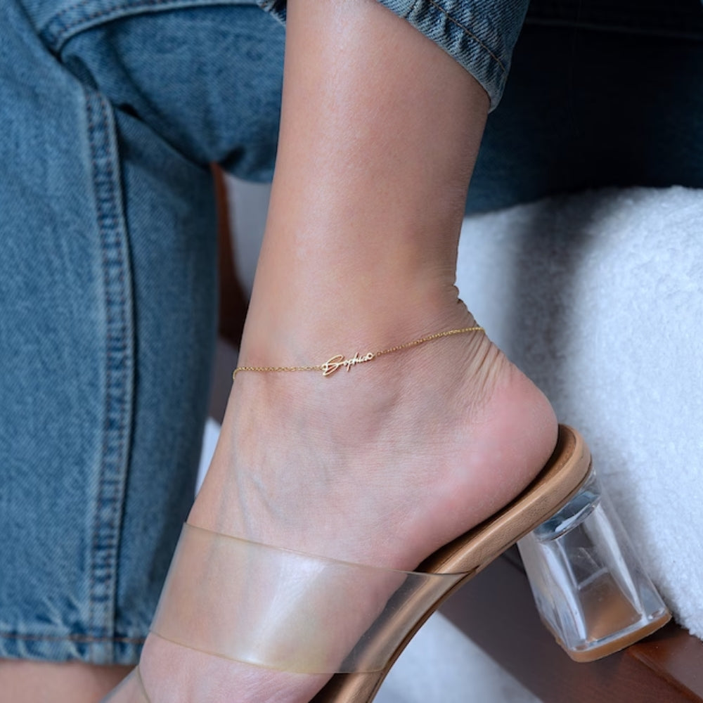 Custom Name Anklet - Pandora Jewels