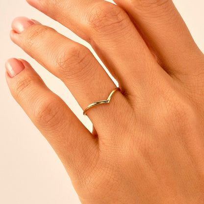 Minimalist Chevron Stacking Ring - Pandora Jewels