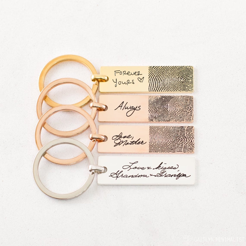 Personalised Actual Fingerprint Keychain - Pandora Jewels