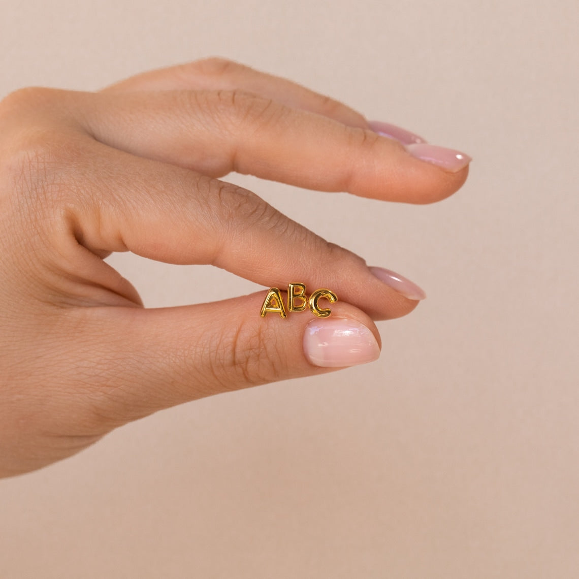 Personalised Dainty Initial Letter Stud Earrings - Pandora Jewels