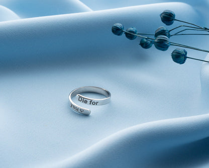 Personalised Double Bar Name Ring - Pandora Jewels