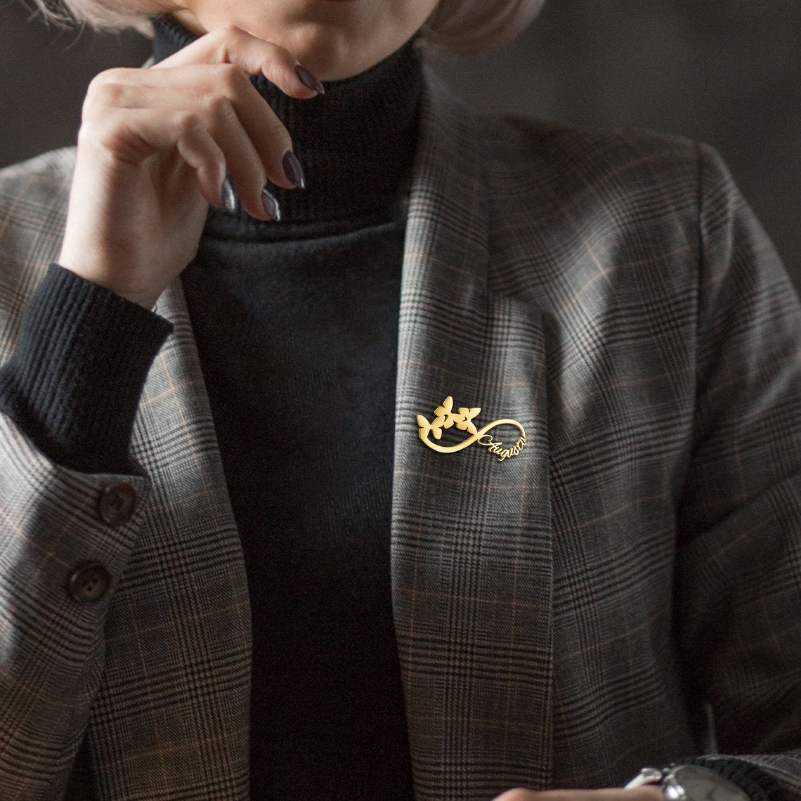 Personalised Infinity  name brooch - Pandora Jewels