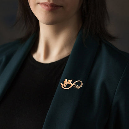 Personalised Infinity  name brooch - Pandora Jewels