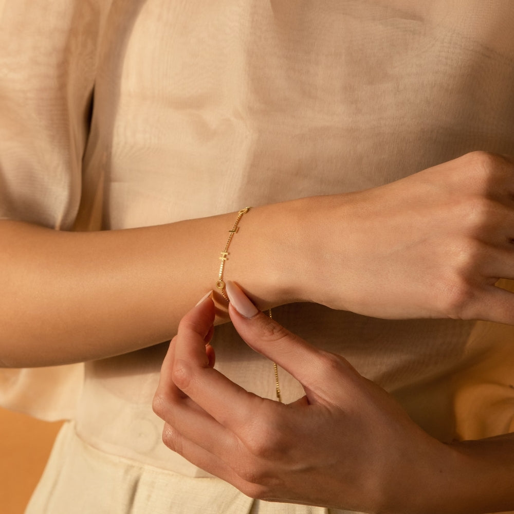 Personalised Initial Letter Bracelet - Pandora Jewels