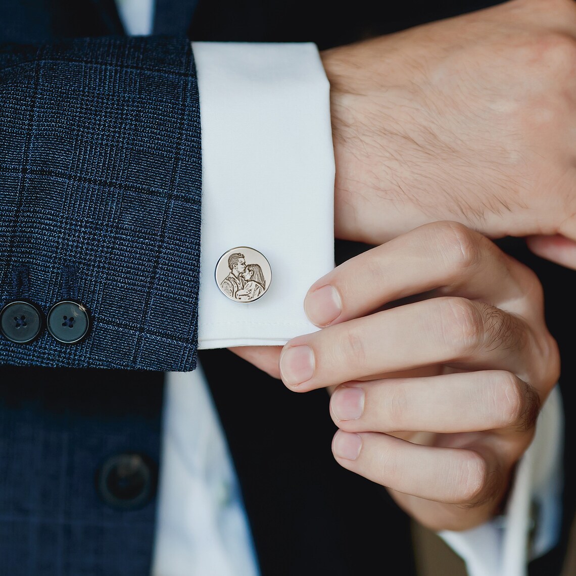 Personalised Photo Engraved Cufflinks - Pandora Jewels