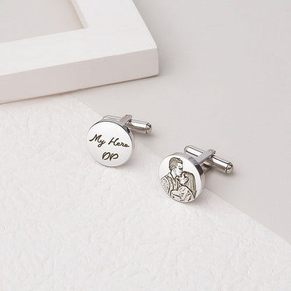 Personalised Photo Engraved Cufflinks - Pandora Jewels