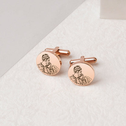 Personalised Photo Engraved Cufflinks - Pandora Jewels