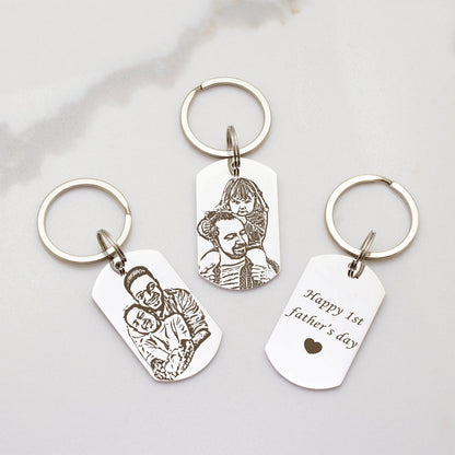 Personalized Double Sided Engraved Photo Keychain - Pandora Jewels