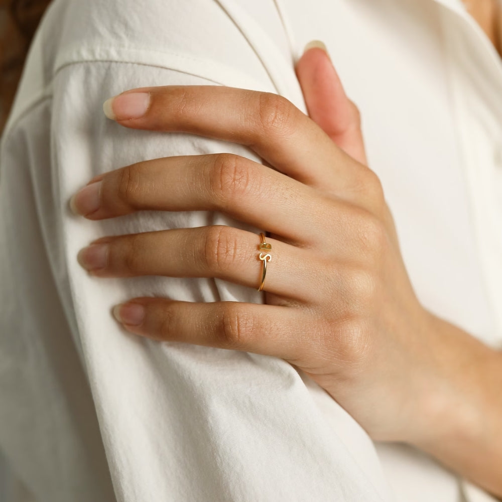 Personalized Duo Initial Ring - Pandora Jewels