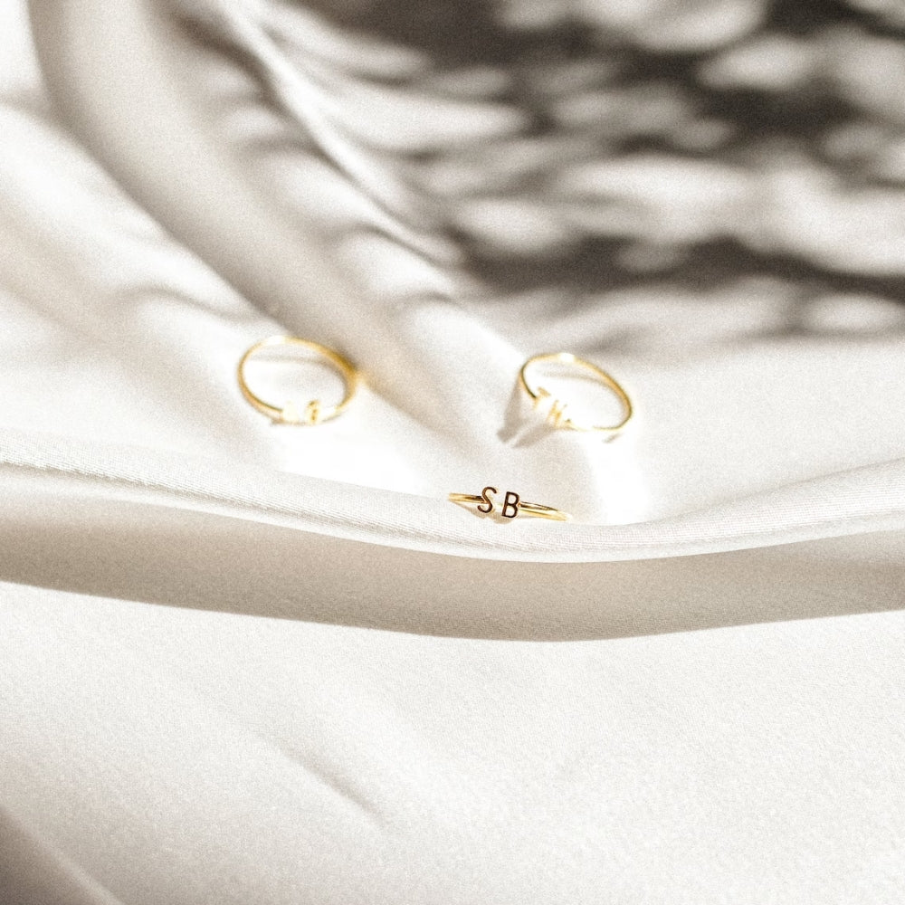 Personalized Duo Initial Ring - Pandora Jewels