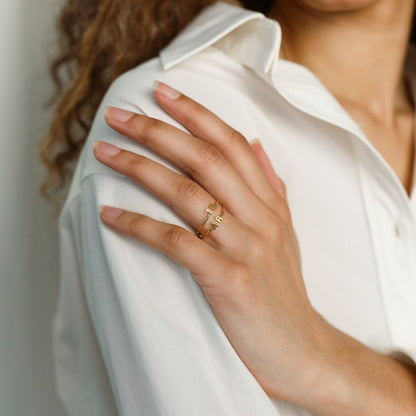 Personalized Duo Initial Ring - Pandora Jewels