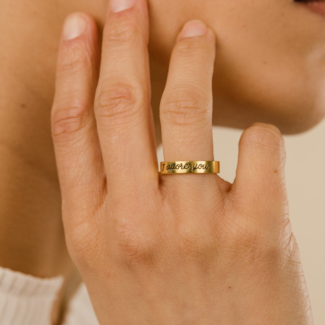 Personalized Engraved Message Ring Gift For Her - Pandora Jewels