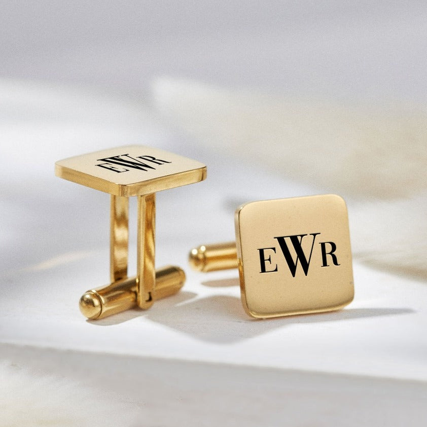 Personalized Engraving Square Cufflinks - Pandora Jewels