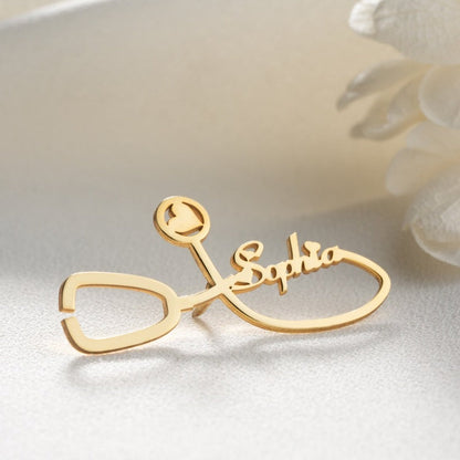 Personalized Healthcare Workers Brooch Pin - Pandora Jewels