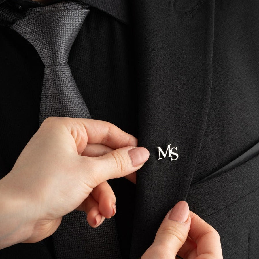 Personalized Initial Letters Brooch, Bride - Groomsmen - Pandora Jewels