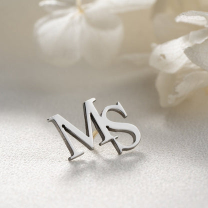 Personalized Initial Letters Brooch, Bride - Groomsmen - Pandora Jewels