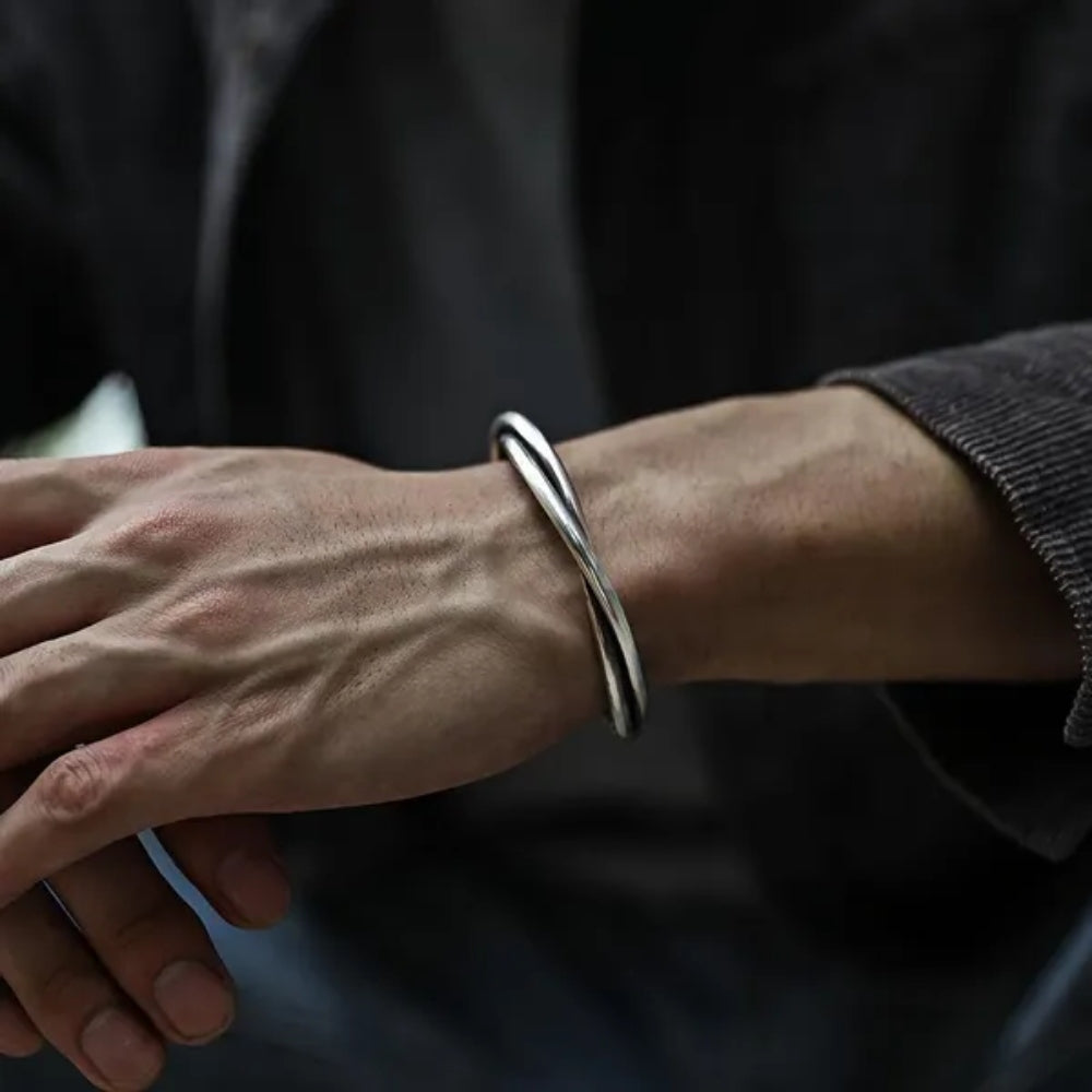 Silver Boho Kada Bracelet for men - Pandora Jewels