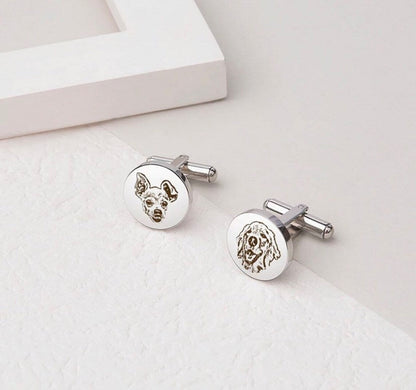 Custom Pet Engraved Cufflinks - Pandora Jewels