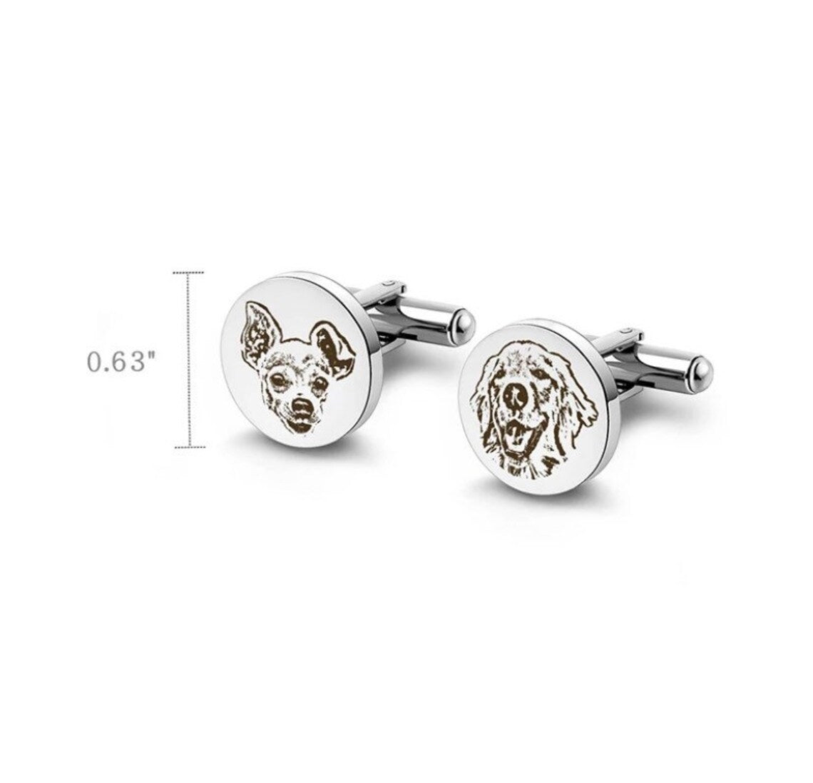 Custom Pet Engraved Cufflinks - Pandora Jewels
