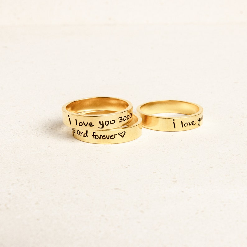 Personalized Handwriting Ring - Pandora Jewels