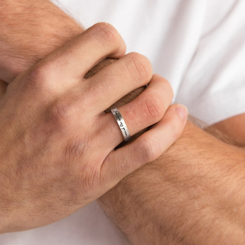 Personalized Handwriting Ring - Pandora Jewels