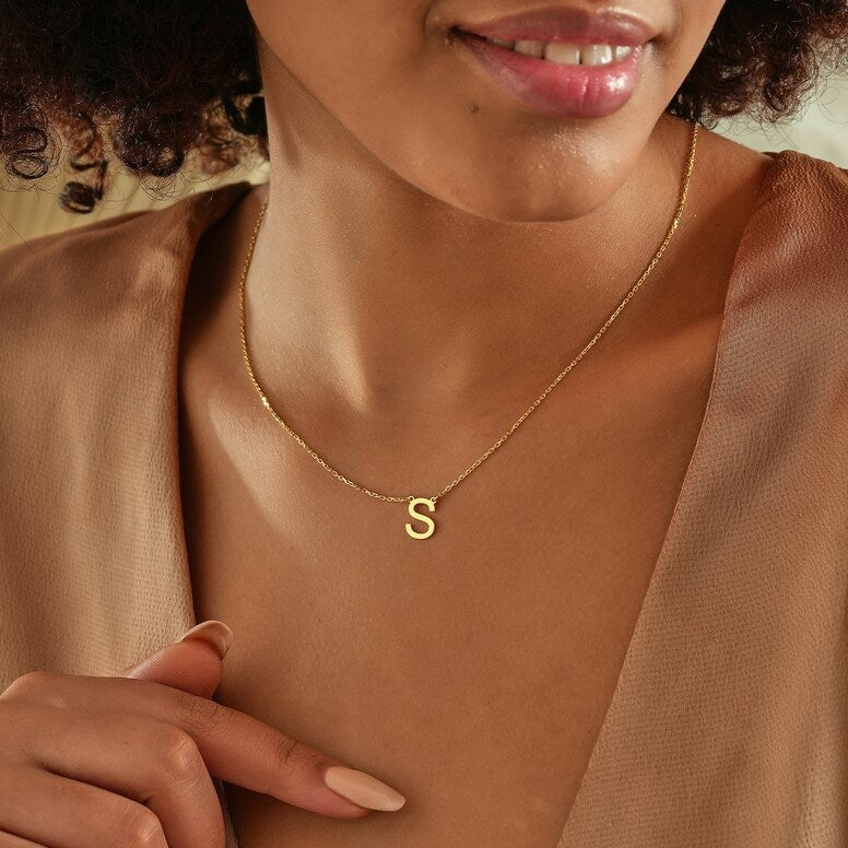Custom Letter Pendant Necklace - Pandora Jewels