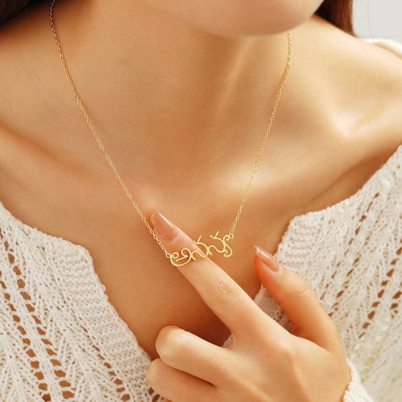 Personalized Telugu Name Necklace - Pandora Jewels